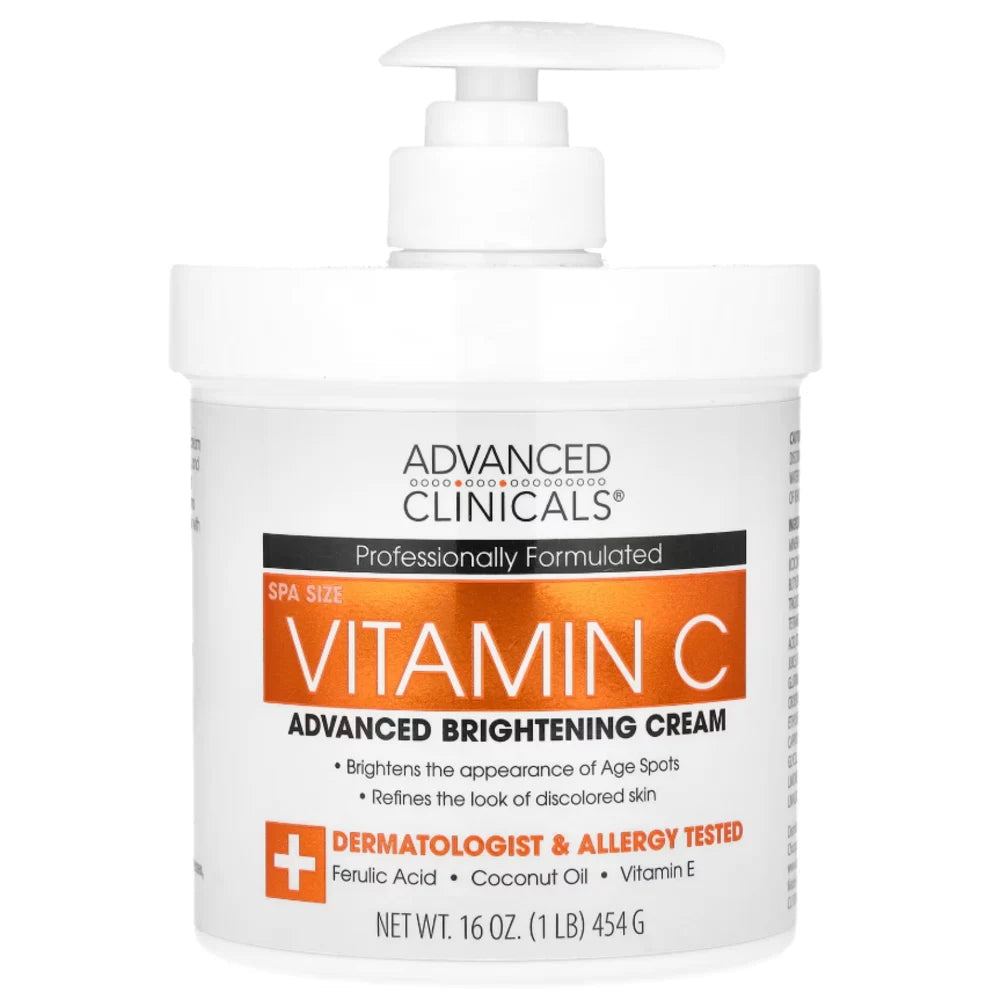 Advanced Clinicals Vitamin C Advanced Brightening Cream(454g)